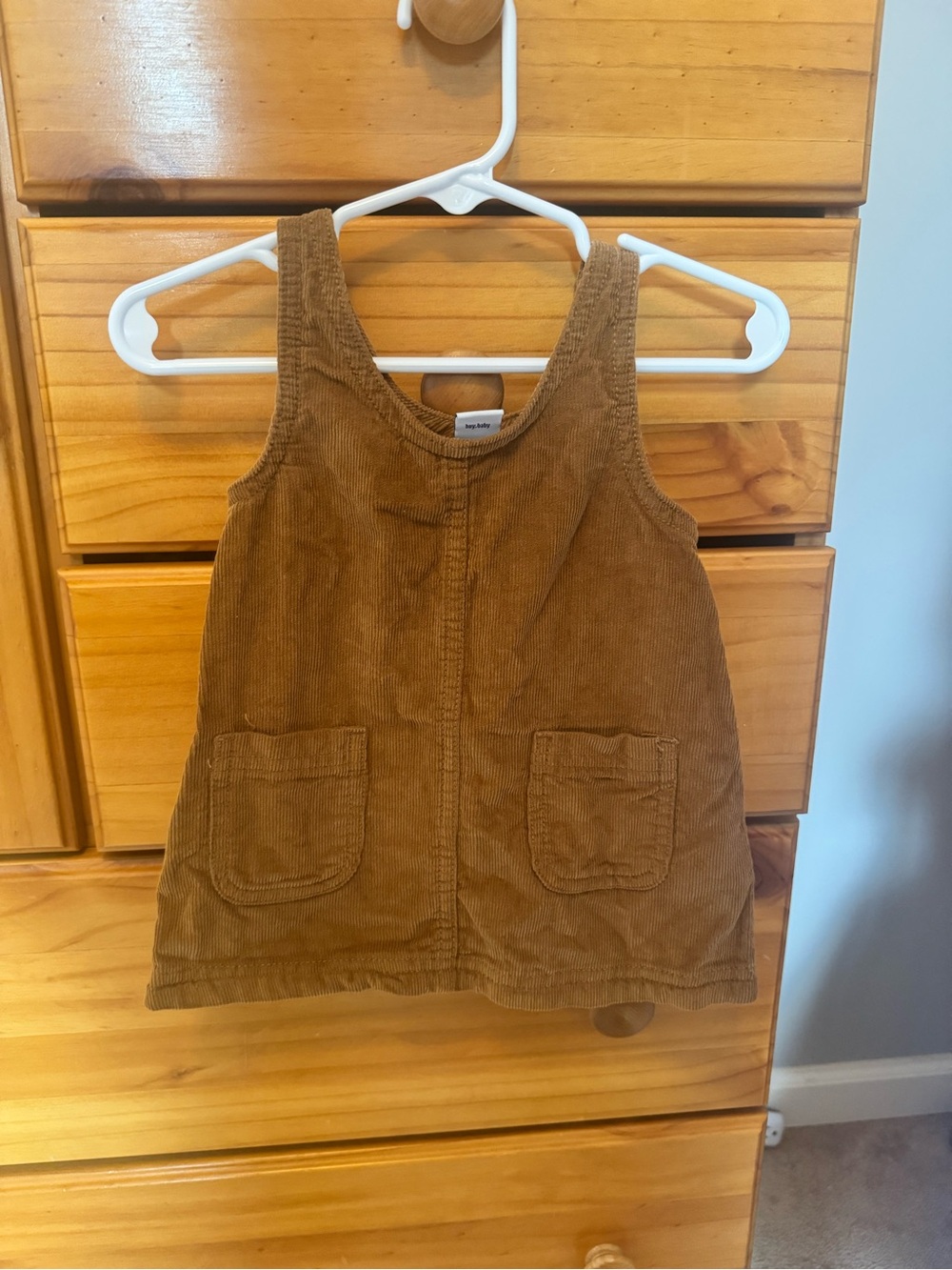 Old Navy Brown Corduroy Pocket Jumper Dress